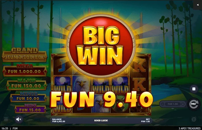 3 Apex Treasures - голяма печалба в Hold & Win