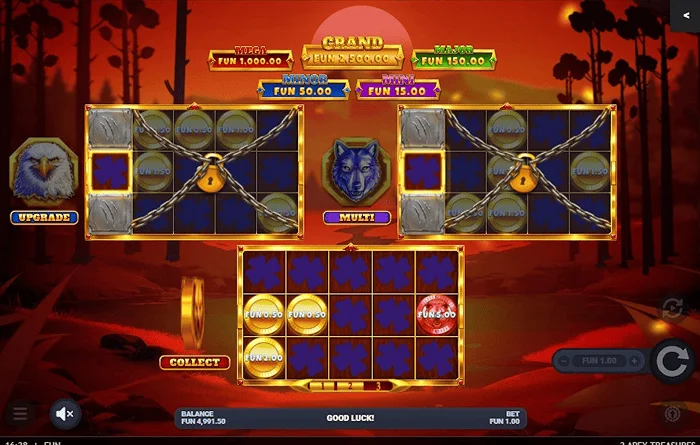 3 Apex Treasures - Hold & Win стартира с дъска с вълци